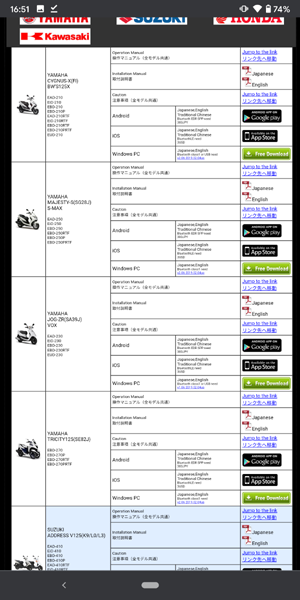 ダウンロードページからお使いの機種のGooglePlayへ