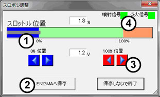 スロットポジション調整