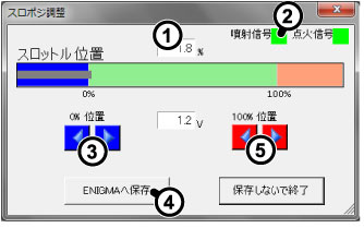 スロットルポジション設定